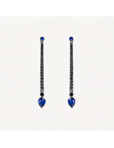 Boucles d'oreilles En Pointe Saphirs Bleus des créatures d'habitude