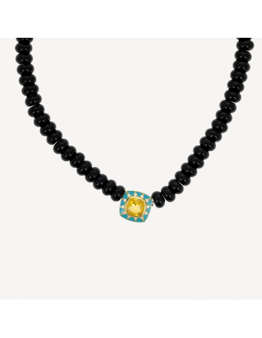 Collier Stella 4 Onyx et Citrine livraison et retour toujours gratuits