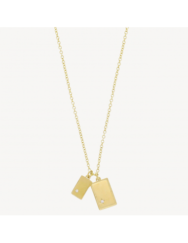 Gudo Rectangle Necklace Yellow Gold de votre