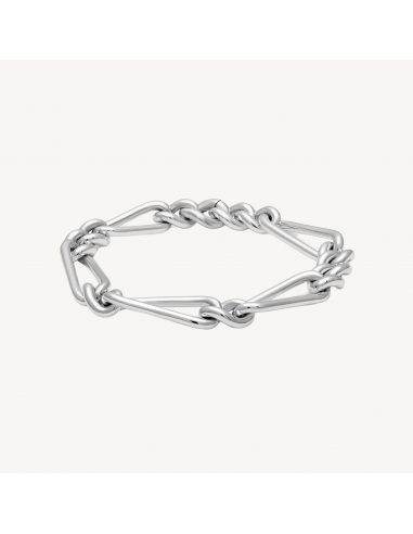 Unity Curb Link Bracelet Silver Large Comparez plus de prix