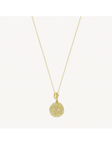 Of The Stars Gemini Small Coin Necklace pas chere