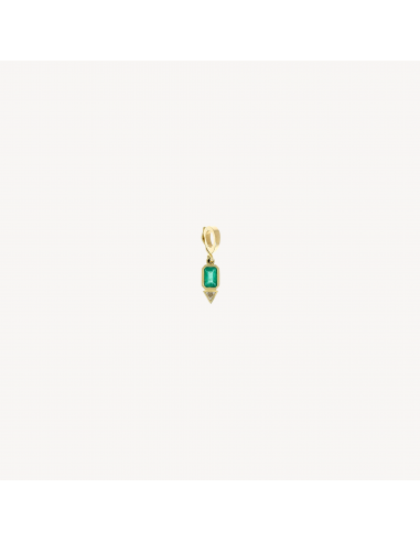 Emerald and Trillion Small Diamond Charm prix pour 