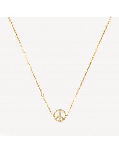 Collier Peace Or Jaune plus qu'un jeu 