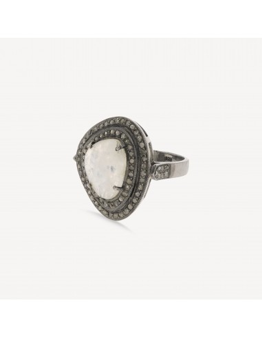 Bague Indienne Moonstone Diamants votre restaurant rapide dans 