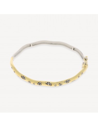 Bracelet Rebellion 2 Tone with Partial Diamonds solde