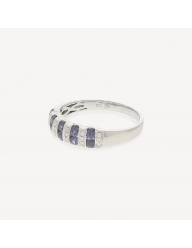 Bague Or Blanc Saphirs et Diamants acheter