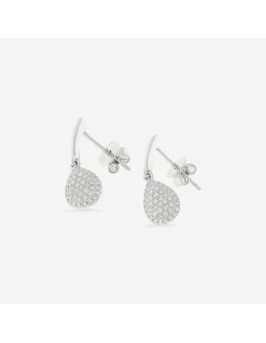 Boucles d'oreilles Or Blanc et Diamants de France