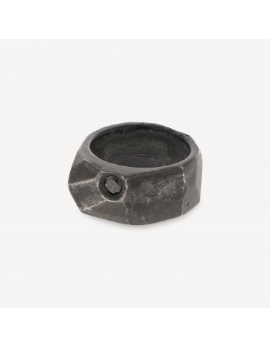 Bague Rock Argent et Diamants Noirs votre