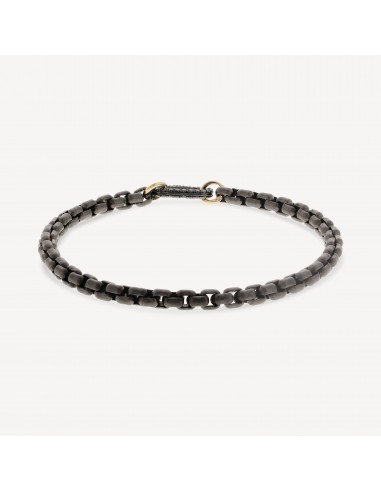 Bracelet Saxon Black Gold and Black Diamond Link Paris Déstockage Promo