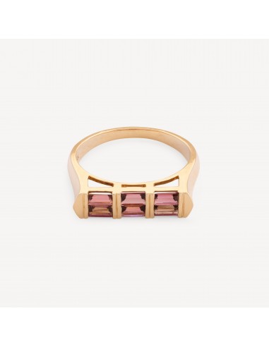 Bague Pink Tourmaline Double Baguette de la marque