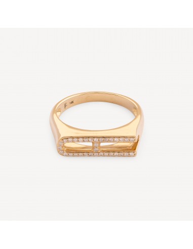 Bague Pave Initial Letter A chez Cornerstreet bien 