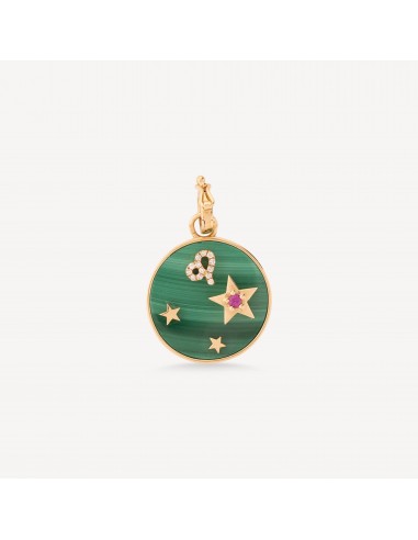 Pendentif Small Malachite Zodiac Leo votre