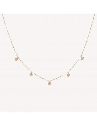 Collier 5 Saphirs Roses du meilleur 