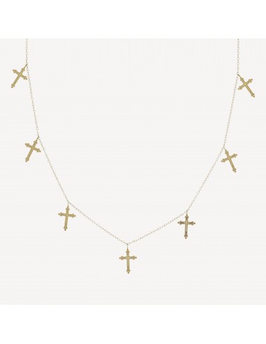 Collier Croix Pampille basket pas cher