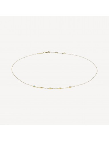 Choker 5 Pierres en linge