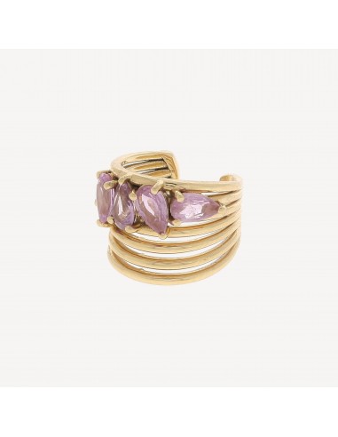 Earcuff Cluster Saphir Rose hantent personnes