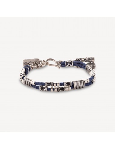 Bracelet elie simple tour bleu navy soldes