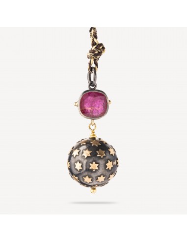 Collier étoiles rubis la colonne vertébrale