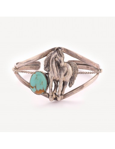 Bracelet cheval argent et turquoise prix