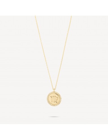 Collier zodiac medaille vierge diamants Livraison rapide