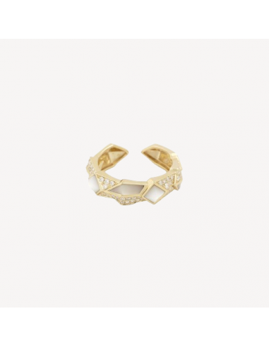 Bague Edgy Simple White Mother of Pearl vente chaude votre 