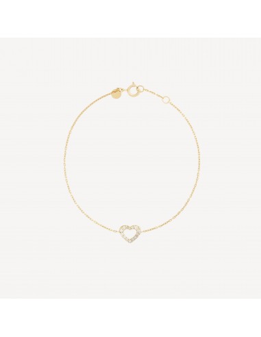 Bracelet Heart Diamants Or Jaune de France