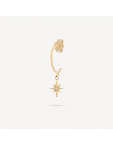 Boucle d'Oreille Star Diamant Or Jaune de pas cher