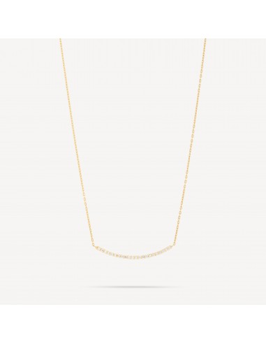 Collier Curve Bar Diamants Or Jaune l'achat 