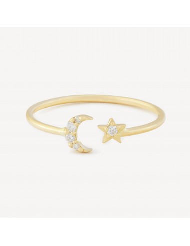 Bague Moonlight Starlight Or Jaune brillant des détails fins