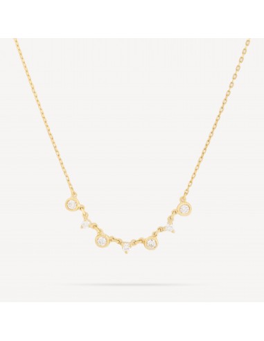 Collier 7 Diamants Or Jaune plus qu'un jeu 