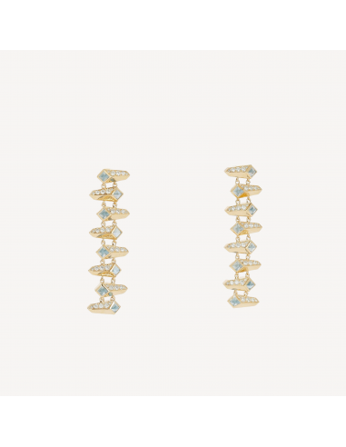 Boucles d'oreilles Edgy Glam Blue Topaz en ligne