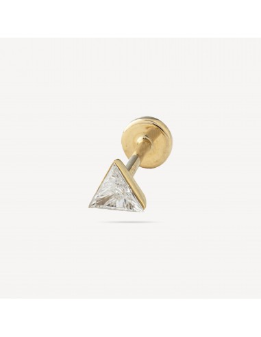 Stud 4mm Triangle Diamant Or Jaune Comparez plus de prix