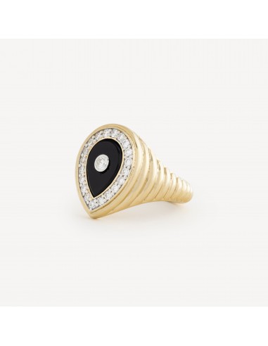 Bague Diamond Drop Onyx Large une grave pollution 