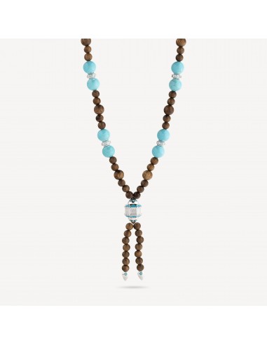 Collier Mala Bois Turquoises Véritable concentré