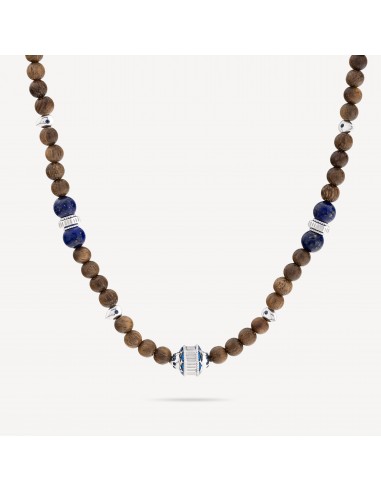 Collier Eonia Bois Saphirs Bleus Lapis en stock