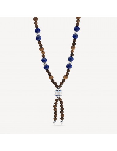 Collier Mala Bois Saphirs Bleus Lapis prix pour 