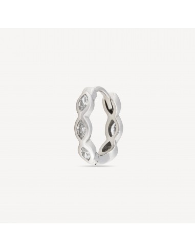 Créole 9.5mm Or Blanc Marquise 3x2mm Diamants paiement sécurisé