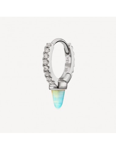 Créole 6.5mm Single Short Opal Spike Diamond Eternity Or Blanc Venez acheter