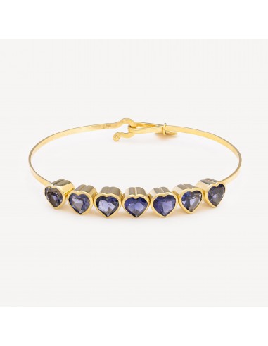 Bracelet Cœurs Iolite brillant des détails fins