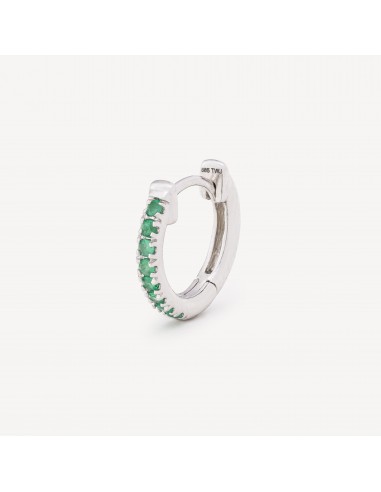 Créole Emerald Daylight 6mm Or Blanc de votre