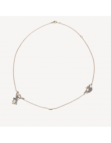 Collier Chaîne Deux Singes de pas cher