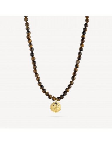 Collier Star Sign Lion Tiger Eye Saphir à prix réduit toute l'année