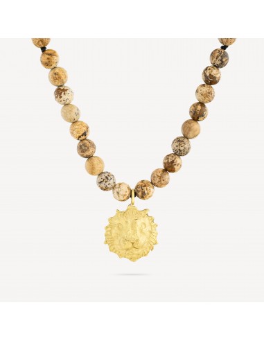 Collier Star Sign Lion Brown Jaspis JUSQU'A -70%! 