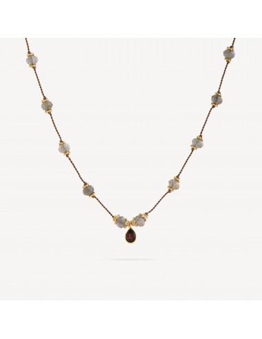 Collier Tanza Labradorite Grenat meilleur choix