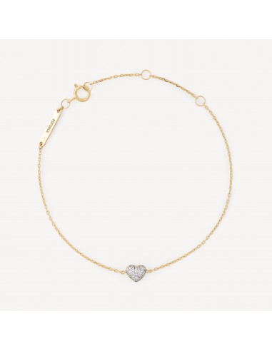 Bracelet Diamants Or Heart soldes