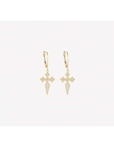 Boucle D'Oreille Blood Diamonds Or Jaune Diamants de votre