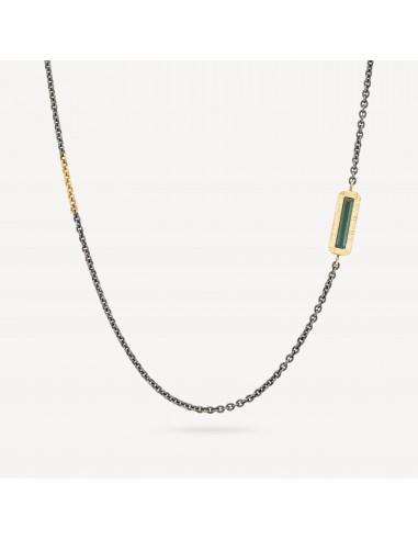 Collier Baguette Or Tourmaline pas cher