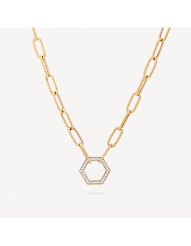 Collier Pendentif Hexa Diamants Or du meilleur 