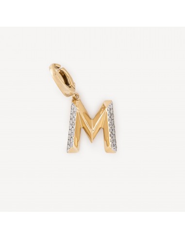 Charm Alphabet M Diamants Or Le MVP de beaucoup