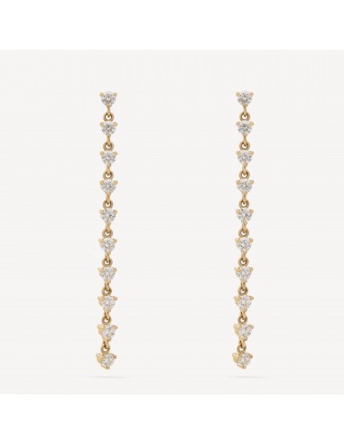 Boucles d'Oreilles 10 Diamonds Dangle Véritable concentré